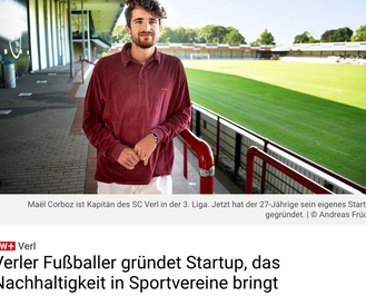 Neue Westfälische: Verler Fußballer gründet Startup...